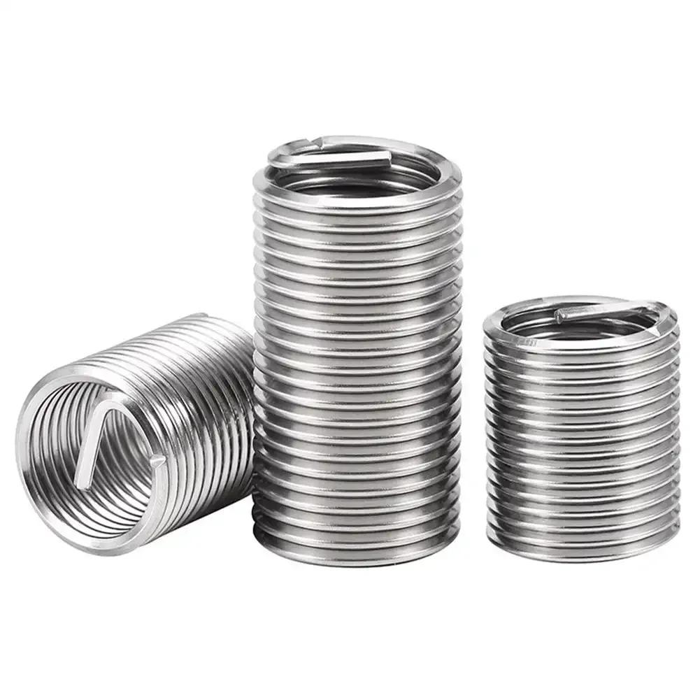 60pcs/set Silver M3-M12 304 Wire Thread Insert Repair Kit Set Stainless Steel Spiral For Hardware Repair Tools Easy Install