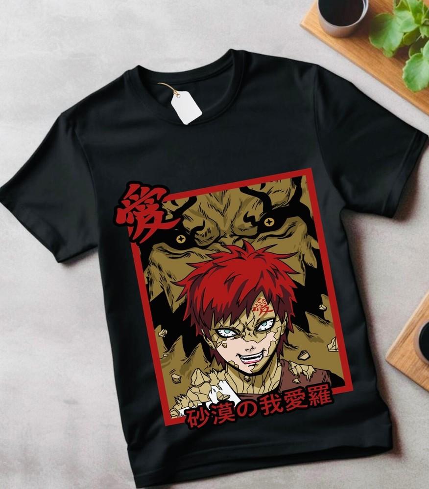 

Гаара Футболка Наруто Шиппуден Итачи Какаши Аниме Унисекс Футболка Футболка Все Размеры L