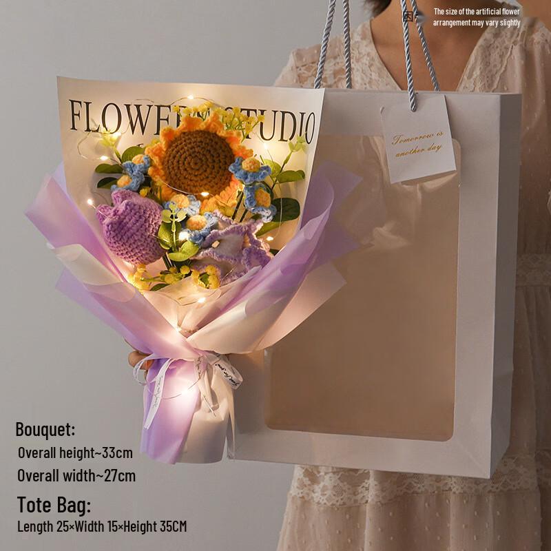 OJW Hand-Knitted Sunflower Bouquet