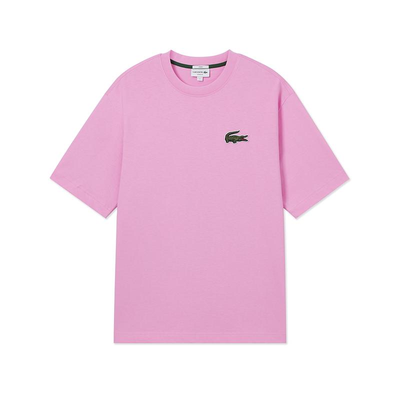 Lacoste T-shirt en coton avec écusson logo TH0062
