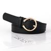 Black Leather Belt Women Premium Decorative Jeans Strap Metal Student Waistband