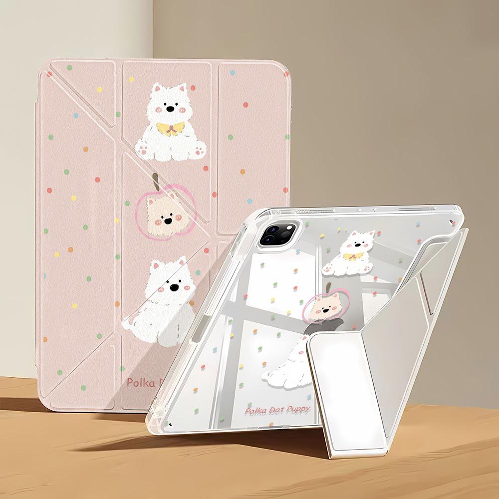 West Heights Suitable for iPad Pro 11-inch Y Folding Sticker Tablet Protective Case iPad Pro13-inch Cute Niche
