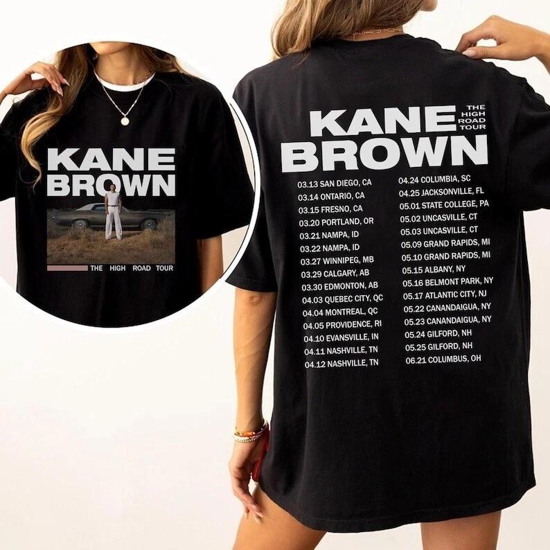 

2025 Kane Brown The High Road Tour T-Shirt Size S-2XL S