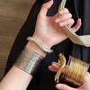 Wide Version Irregular Gold Open Arm Ring Bracelet Fashion Personality Exaggerated Jewelry Niche Design Jewelry