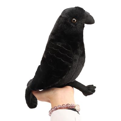 20cm Simulation Black Crow Plush Toys Soft Stuffed Animals Toys for All Ages Collectible Bird Plushies Birthday Halloween Gifts