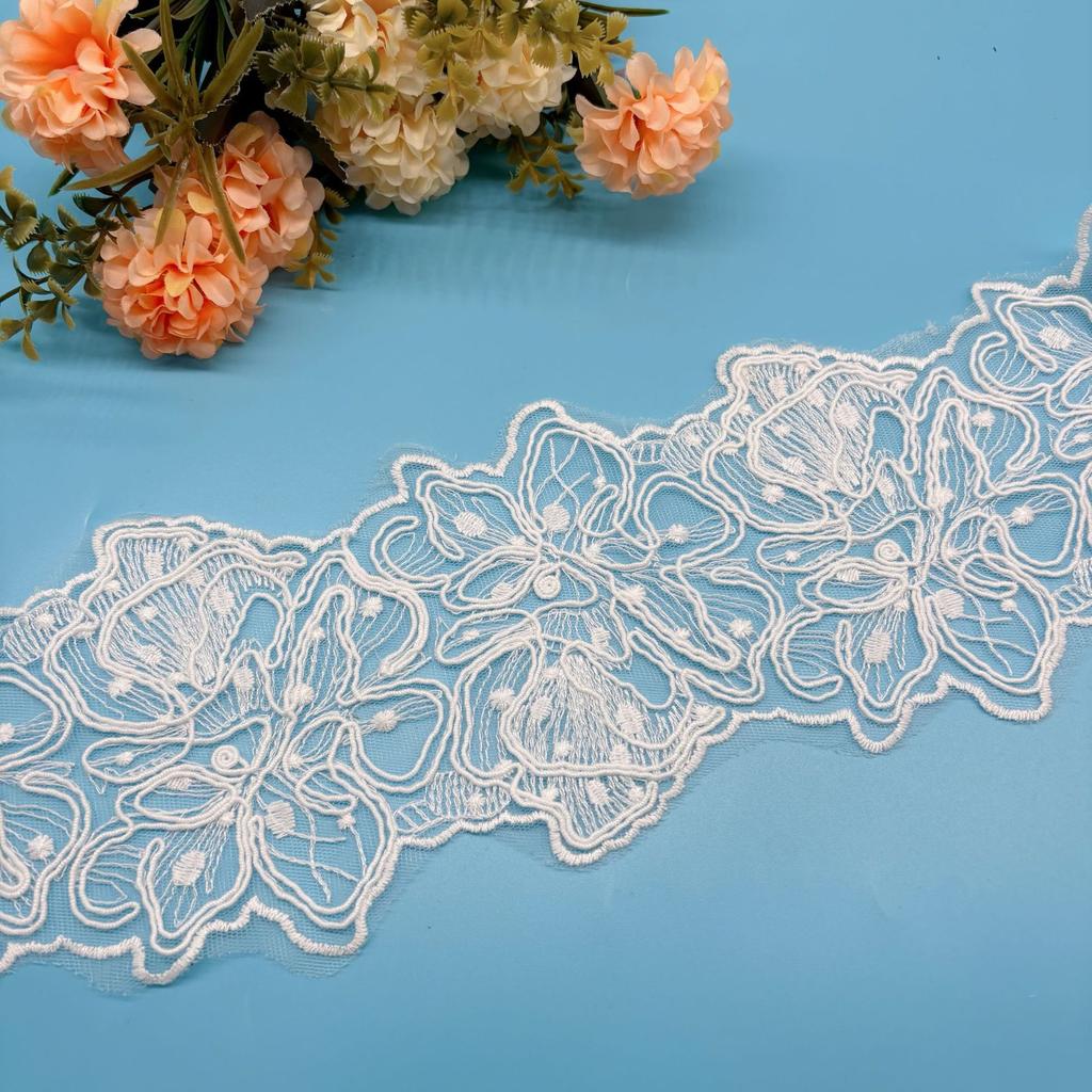 Rope Strand Barcode Embroidery Lace Women Lace Lolita Clothing Hem Accessories