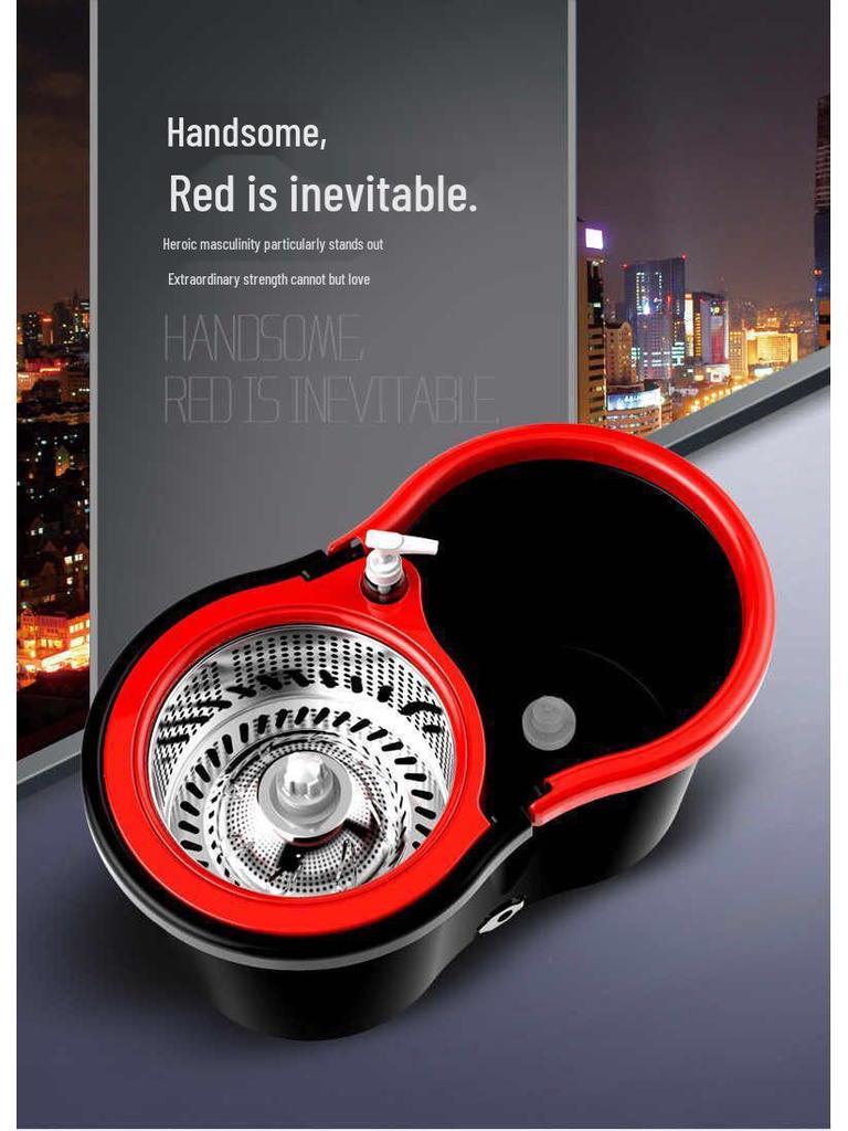 Stainless Steel Dual-Use Rotary Mop with Replaceable Mop Head