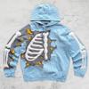 Europe, America 2025 American Graffiti Printing Men's and Women's Loose Casual Zipper Hooded Sweater Trendy Brand