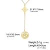 Collana Ciondolo Stella a Cinque Punte Svuotata a Forma di S con Doppio Foro Design Versatile Nodo Miko Gioielli