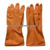 100g Orange Latex Gloves, Acid and Alkali Resistant, Corrosion Proof, Waterproof, for Household Use