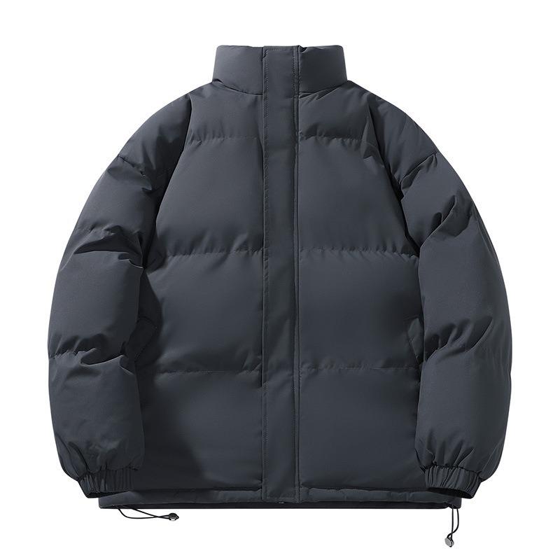 Autumn and winter men's cotton clothes jacket loose large size stand-up collar thickened bread clothes