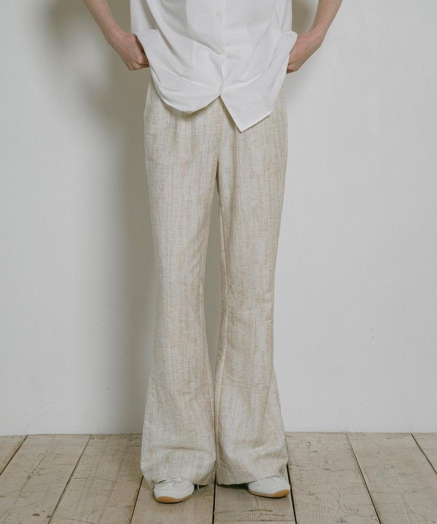 Banwonateullie P3239 Linen Marbling Pants_Beige