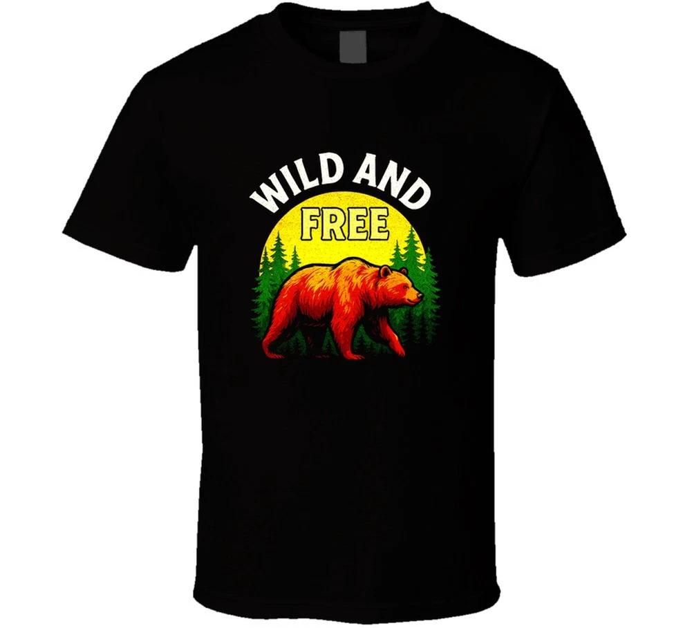 

Wild And Free Environmentalism Grizzly Bear Natural Save The Planet Gift Ecology 2XL