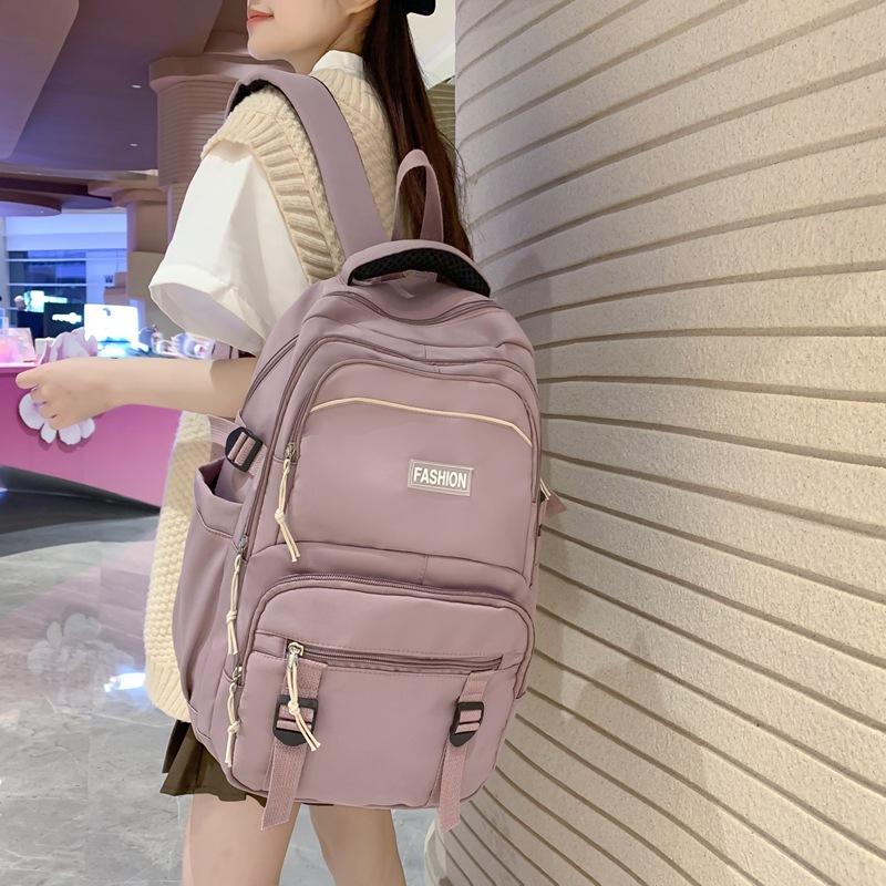 Large Capacity Schoolbag Female High Value Simple Junior High School High School Student College Backpack