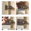 Silberne Scharnier-Reparaturplatte aus Edelstahl, dick, 1 mm, 90 x 50 mm