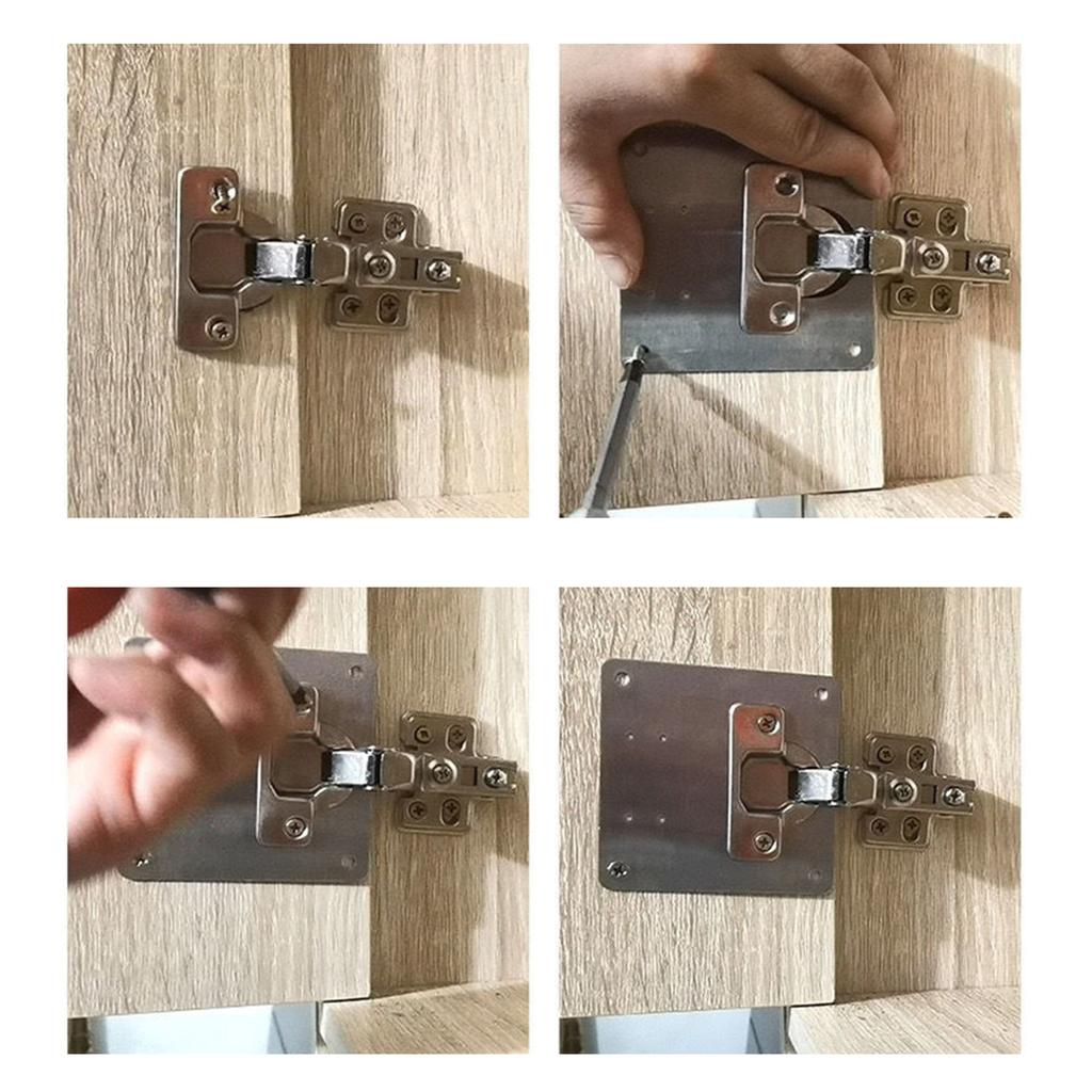 Silberne Scharnier-Reparaturplatte aus Edelstahl, dick, 1 mm, 90 x 50 mm