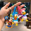 Classic Mickey Minnie Donald Duck Keychain Pendant Exquisite Doll Student Backpack Pendant Car Accessories Key Chain Small Gift