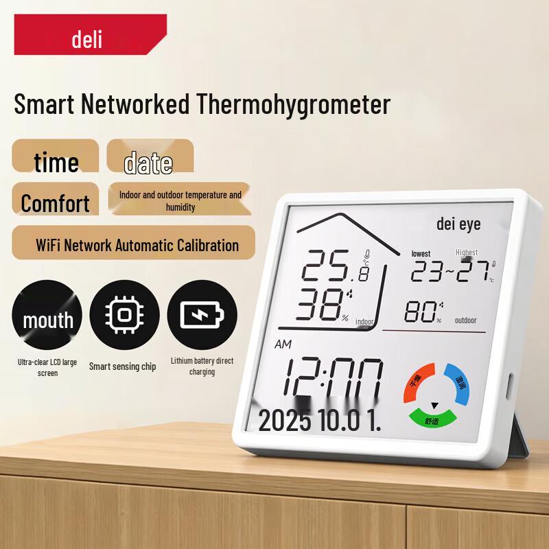 Deli Smart WiFi Temperature and Humidity Monitor