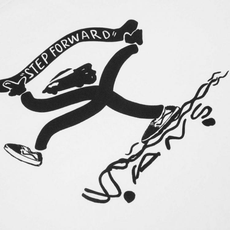 Vans X Fivemonker Collaboration Abstract Print Crew Neck Short Sleeve T-Shirt Unisex Tops White VN0A5F48WHT