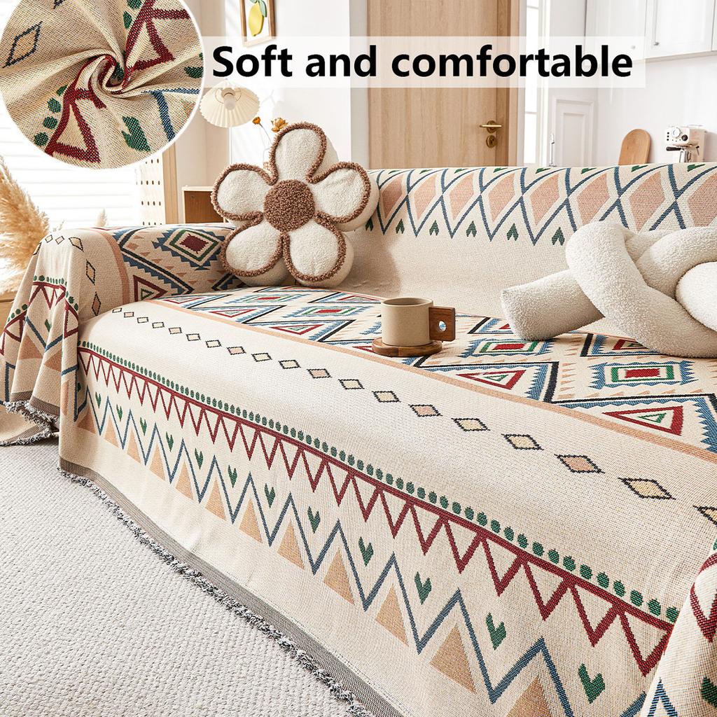 Bohemian Style Sofa Cover Fabric Shenier Sofa Cover Universal Versatile Sofa Cushion Towel Multifunctional Decorative Blankets