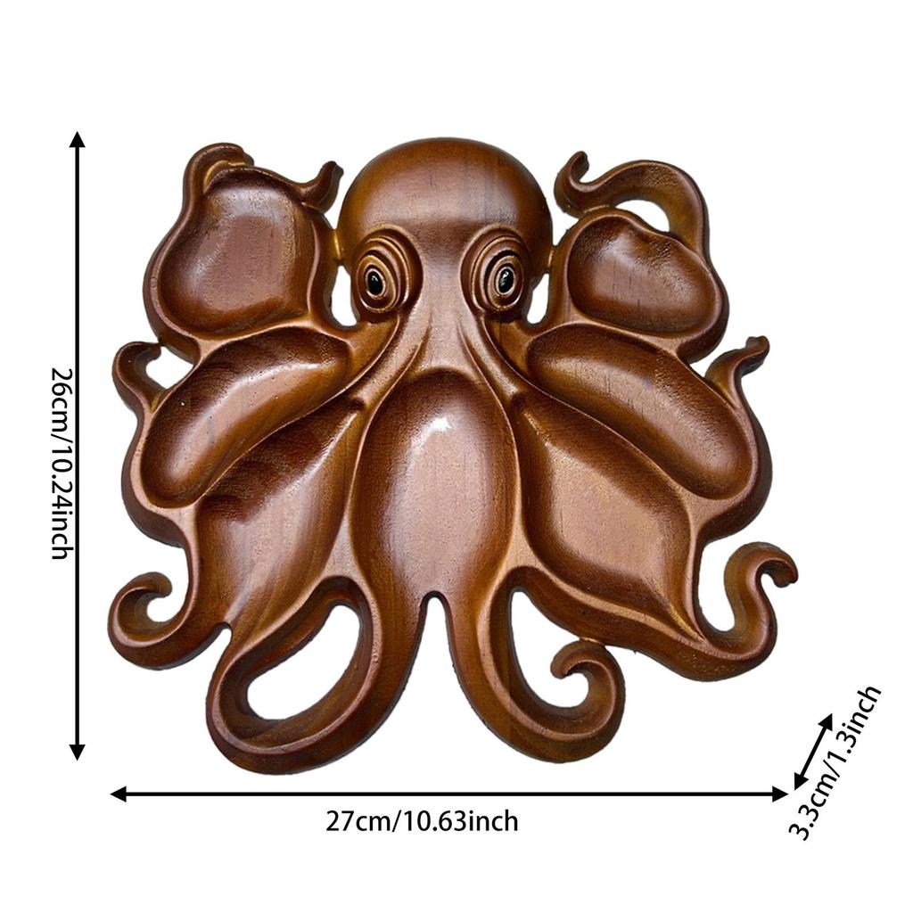 Wooden Octopus Charcuterie Platter Portable Multipurpose House Warming Gifts Cheese Tray for Nuts Snacks Spice Fries Chips