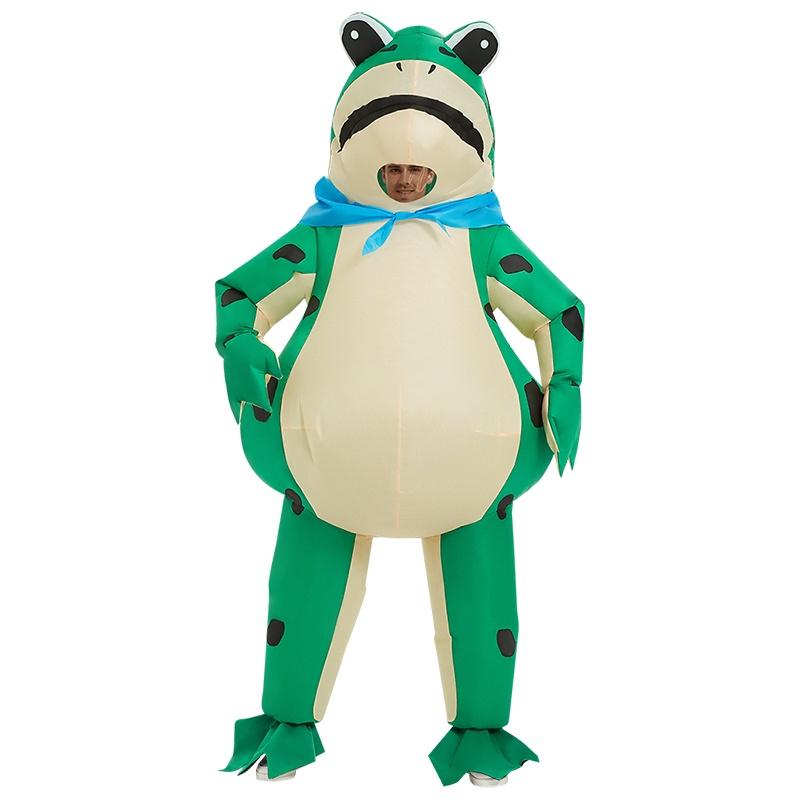 Cartoon Frog Cosplay Inflatable Costume Aldult Halloween Party Dress Up Props