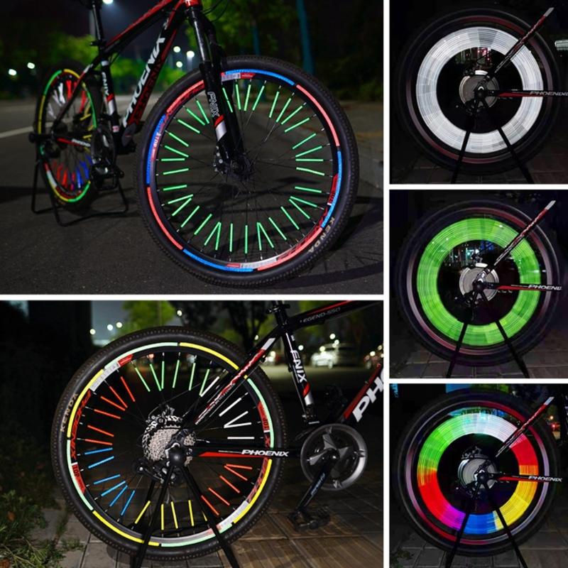 36Pcs Bicycles Spoke Skin Waterproofs Bicycles Wheel Spoke Reflectors Tube Kids Bikes Wheel Decoratives Reflectors