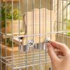 Detachable Cups Easy Installation Parrot Feeder Wood 1 Set
