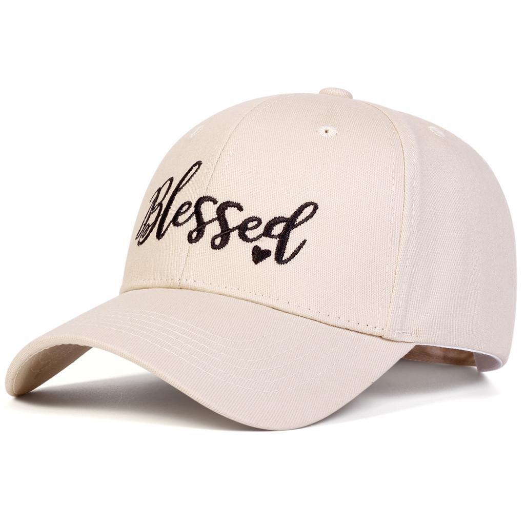 Unisex Blessed Love Embroidery Baseball Caps Spring Autumn Outdoor Adjustable Casual Hats Sunscreen Hat