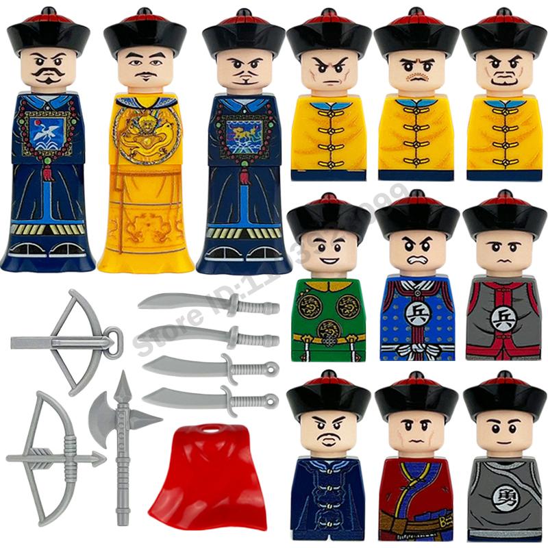 Medieval Military Building Blocks Roman Officer Soldier Knight Imperial Army Head Of State Elf Hunter Lion King War Horse Brick