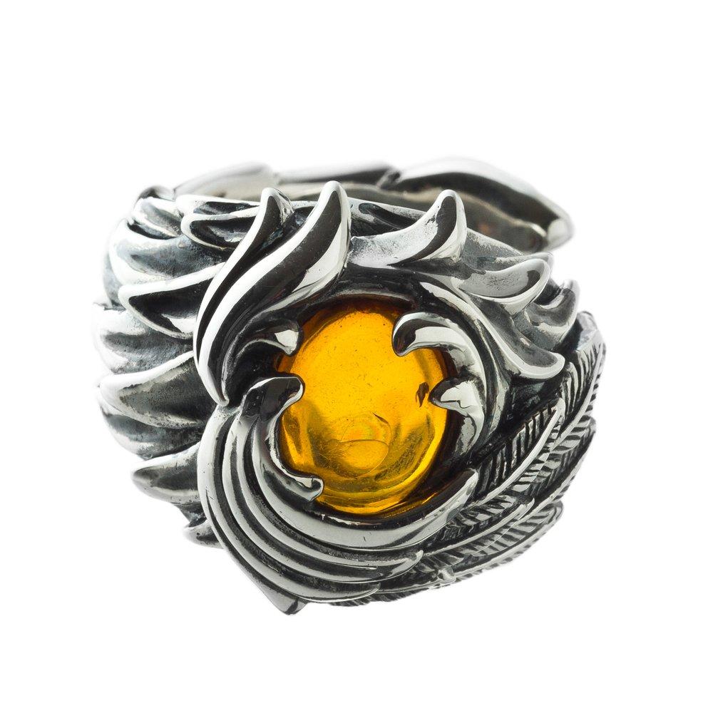 Artemis Classic Phoenix Wide Ring Silver Brand Silver 925 Sterling Silver (ac-acr0260) - Men's Accessories, Jewelry, Ring,