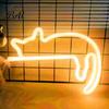 Neon Cat Wall Light LED Sign Sconce for Bedroom Decor, Cute Cartoon Animal Decorative Lamp Light, Energy Saving Living Room And Party Atmosphere