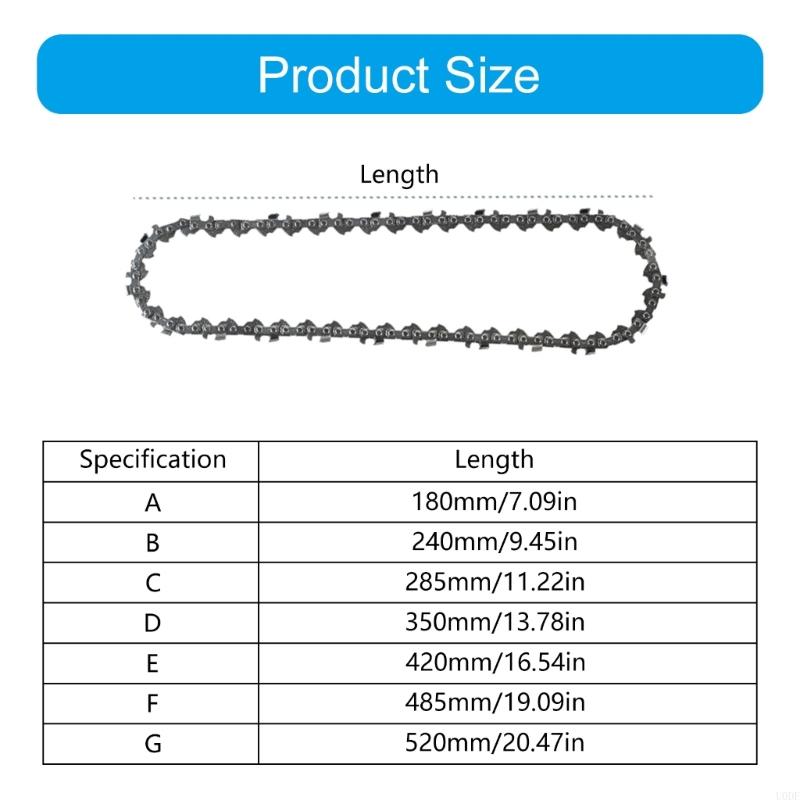 Heavy Duty Wear Resistant Chainsaw Blade 4~16Inch Replacement Chain For Portable Electric Chainsaws Cutting Accessories