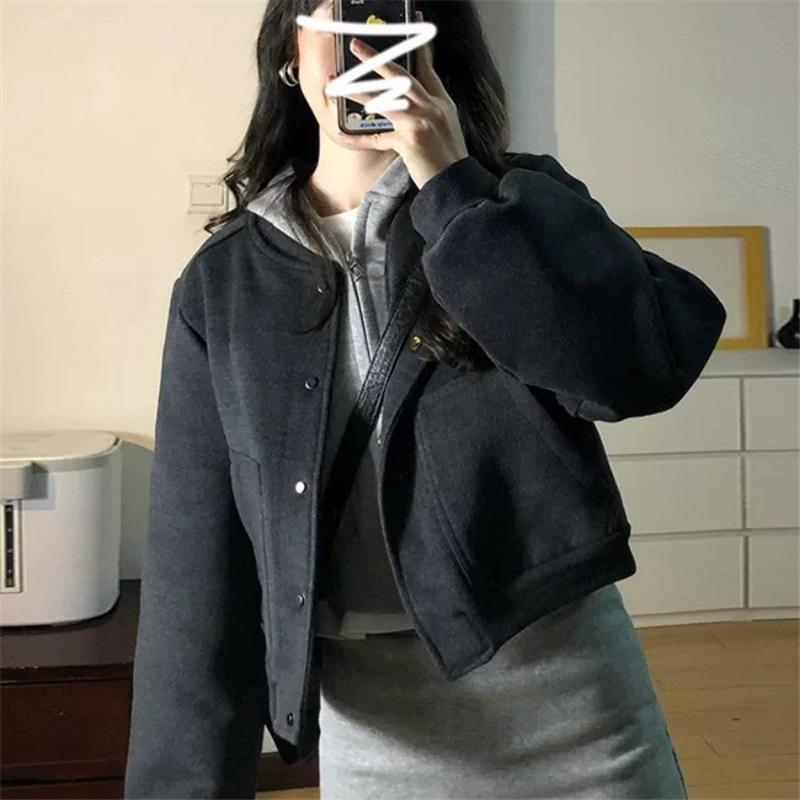 Женский винтажный кардиган в гонконгском стиле, повседневная укороченная куртка на пуговицах L