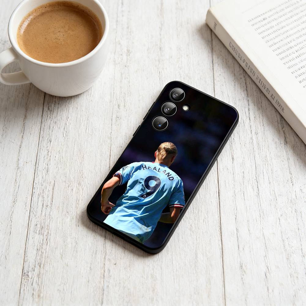 

E-Erling Haaland Phone Case Black Silicone Soft For Samsung Galaxy A73,A72,A71,A70,A53,A52,A51 Samsung a22 5g