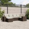 VidaXL Garden Lounge Set with Cushions 6 Pcs, Patio Sofas, Patio Furniture Set, Outdoor Furniture, Brown 3255200