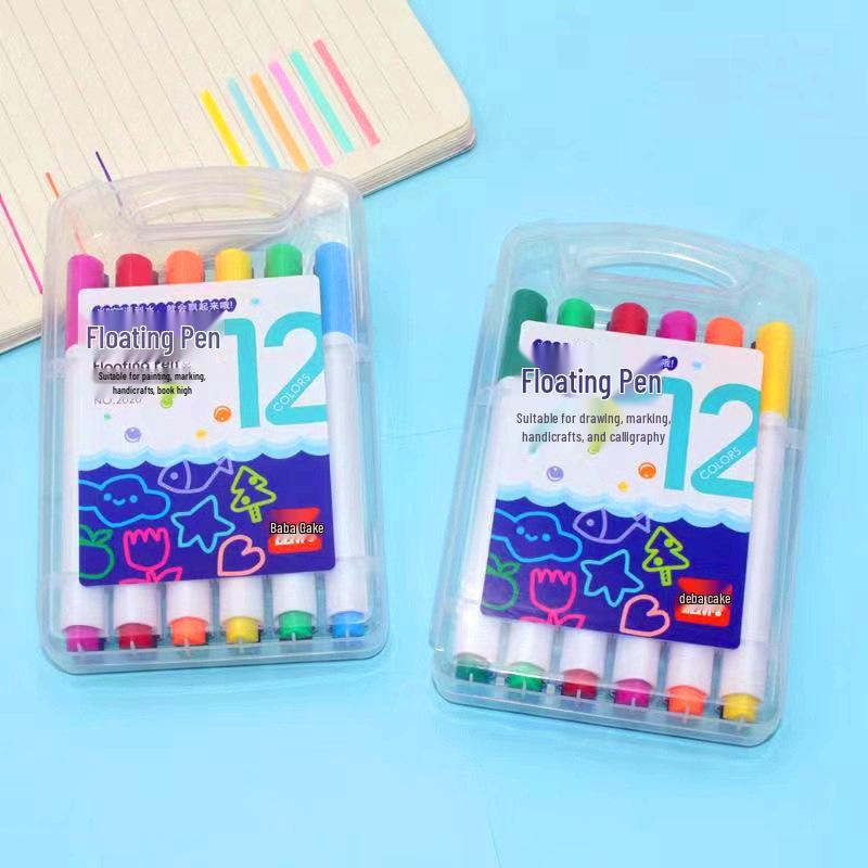 12-Color Erasable Washable Whiteboard Markers - Water-Based for Students, Teachers, Office