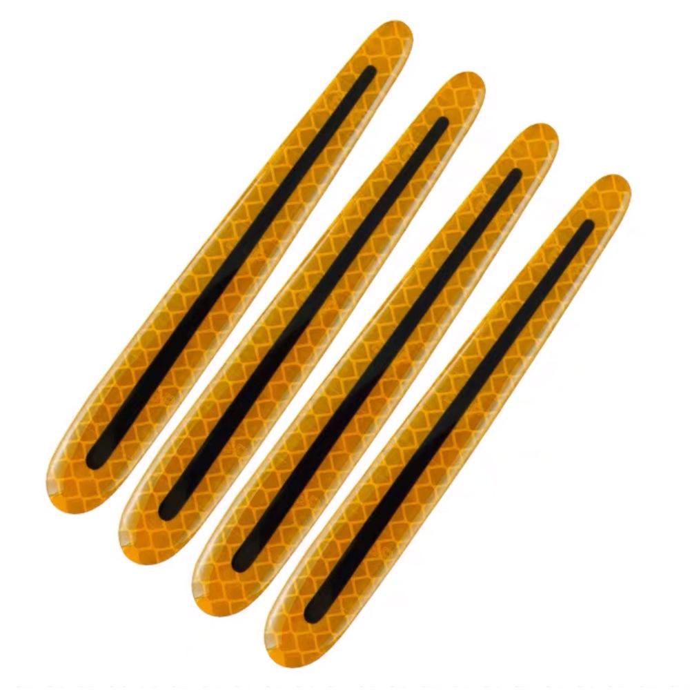 4/8 Pcs EGP Car Door Bowl Sticker Anti Scratch Door Handle Warning Reflective Door Handle Paint Scratch Soft Adhesive Film