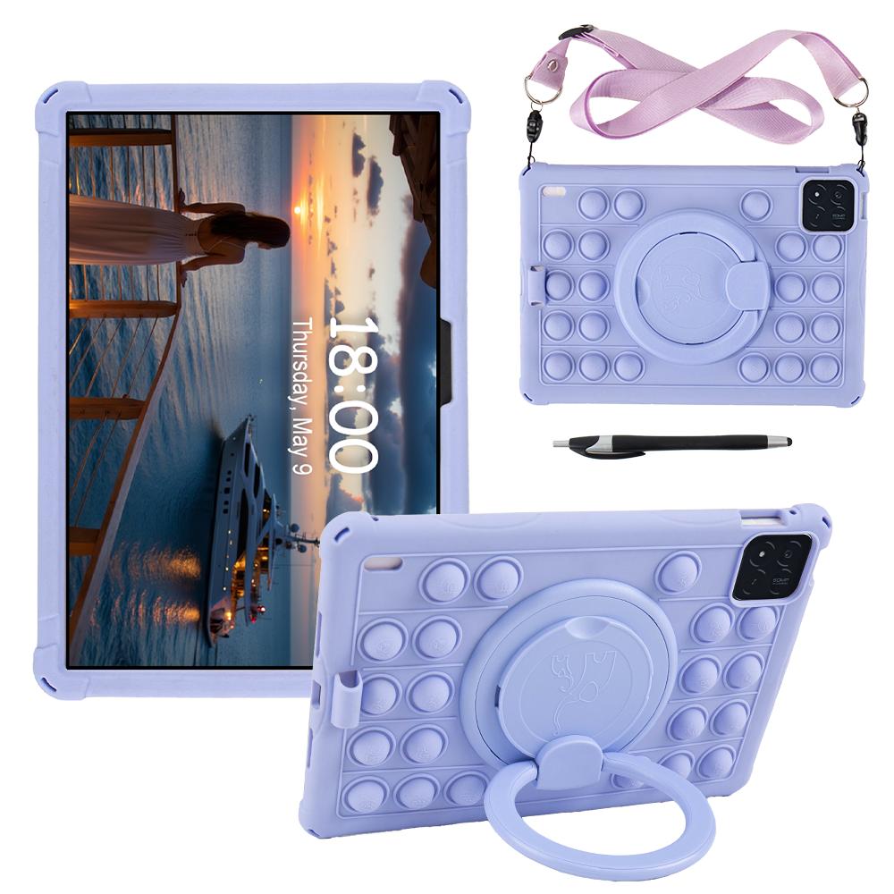 Étui souple pour tablette Pad 7 Pro 11,2 pouces Coque avec support en silicone pour Pad 7 11,2  Housse de tablette Pad7 Avec sangle Stylo Pad7  Pad7Pro 11.2in violet