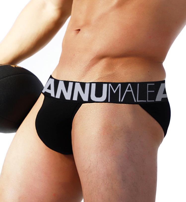 ADANNU Men's Low-Rise High-Cut Cotton Body-Shaping Briefs – Comfortable, Trendy, Solid Color.