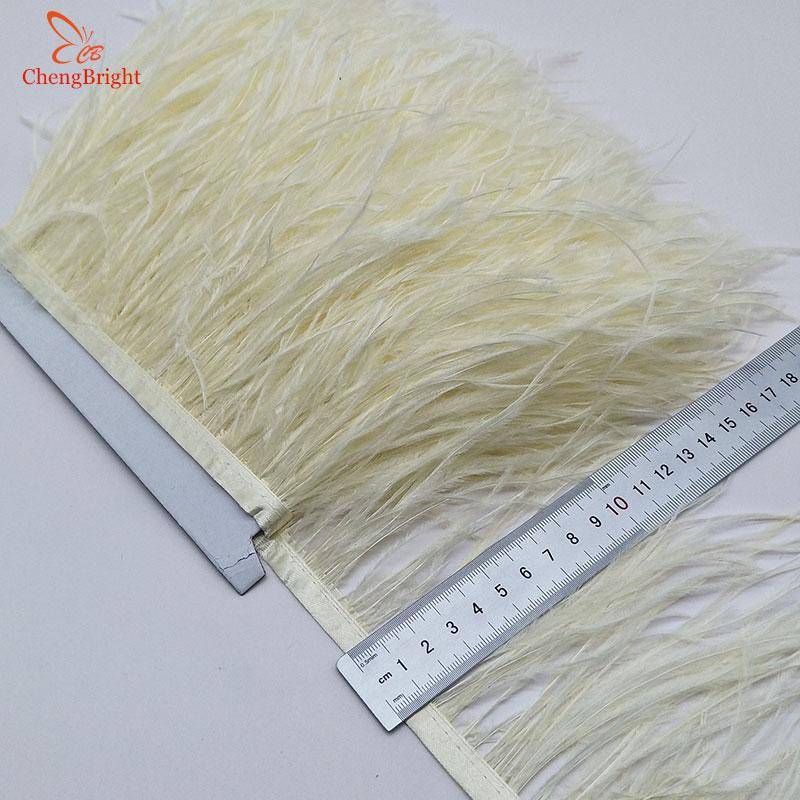 FeatherChengBright High Quality 10Yards Mint Green Ostrich Feather Ribbon Ostrich Feathers Trim Fringe Clothing Decoration