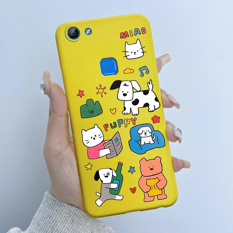 For Vivo V7 V7+ Plus Y79A Y75 Y73 Y79 1716 1718 Phone Case Cute Astronaut Panda Flowers Candy Soft Silicone TPU phone Case Cover