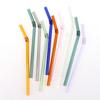 1Pc Reusable Glass Straws Colorful Drinking Straw Eco-Friendly High Borosilicate Glass Straw Party Favors Bar Drinkware