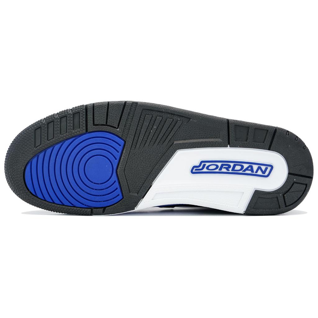 Jordan Legacy 312 Slip Resistant Abrasion Resistant Low top Vintage Basketball Shoes Men's Black White Blue CD7069-114(TeamTen-)