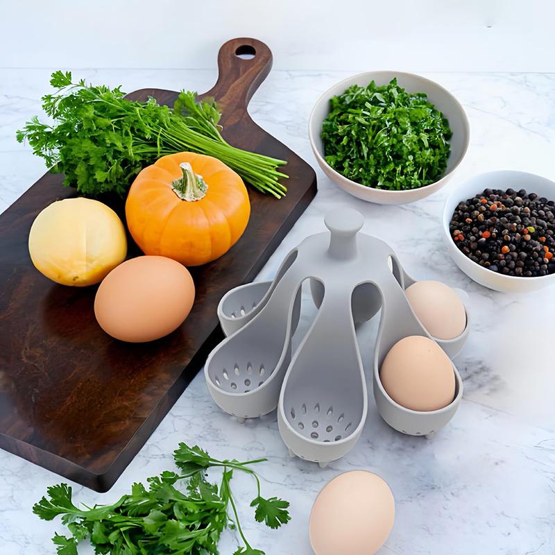 Wholesale Boiled Eggs with Silicone Cooking Tools Convenient to use Home Steaming Stands Creative Egg Trays Simple Kitchen Tools