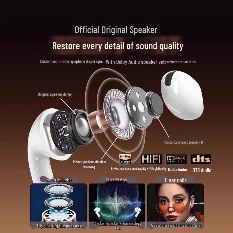 7th Gen Wireless Bluetooth Earphones, Noise-Cancelling, 2025 Model, Compatible with Apple, High Sound Quality for Men and Women.