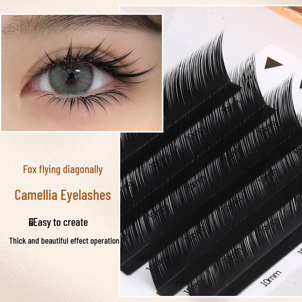 Fox Style Slanted False Eyelashes - Extended Thick European & American Style with Cartoon Fox Design
