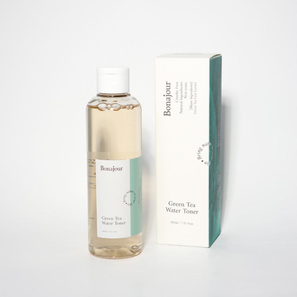 Bonajour Vegan Green Tea Water Toner 205ml Low Molecular Hyaluronic Acid Gentle Hydrating Skin Refiner K-Beauty