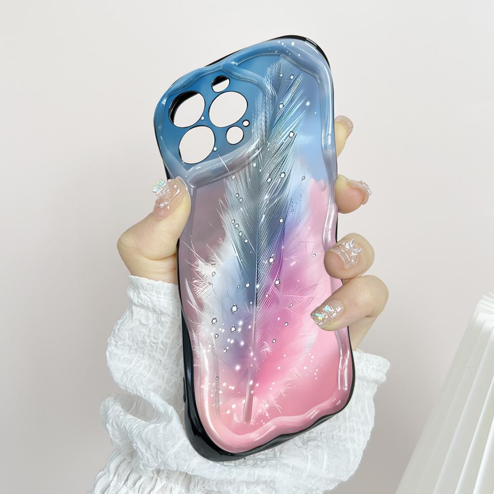 Cute Cartoon Pattern Cream Texture Casing Wavy Edge Soft Silicone Cover Phone Case for Xiaomi Redmi