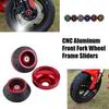 Fork Frame Sliders CNC Aluminum Front Fork Frame Sliders Wheel Crash Protector Motorbike Falling Universal for Motorcycles Motorbikes Moped